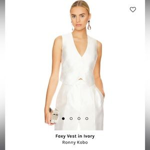 Ronny Kobo Foxy Satin Vest NWT